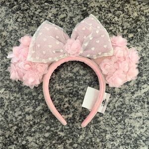 Disney Pink Floral Minnie Ears Headband